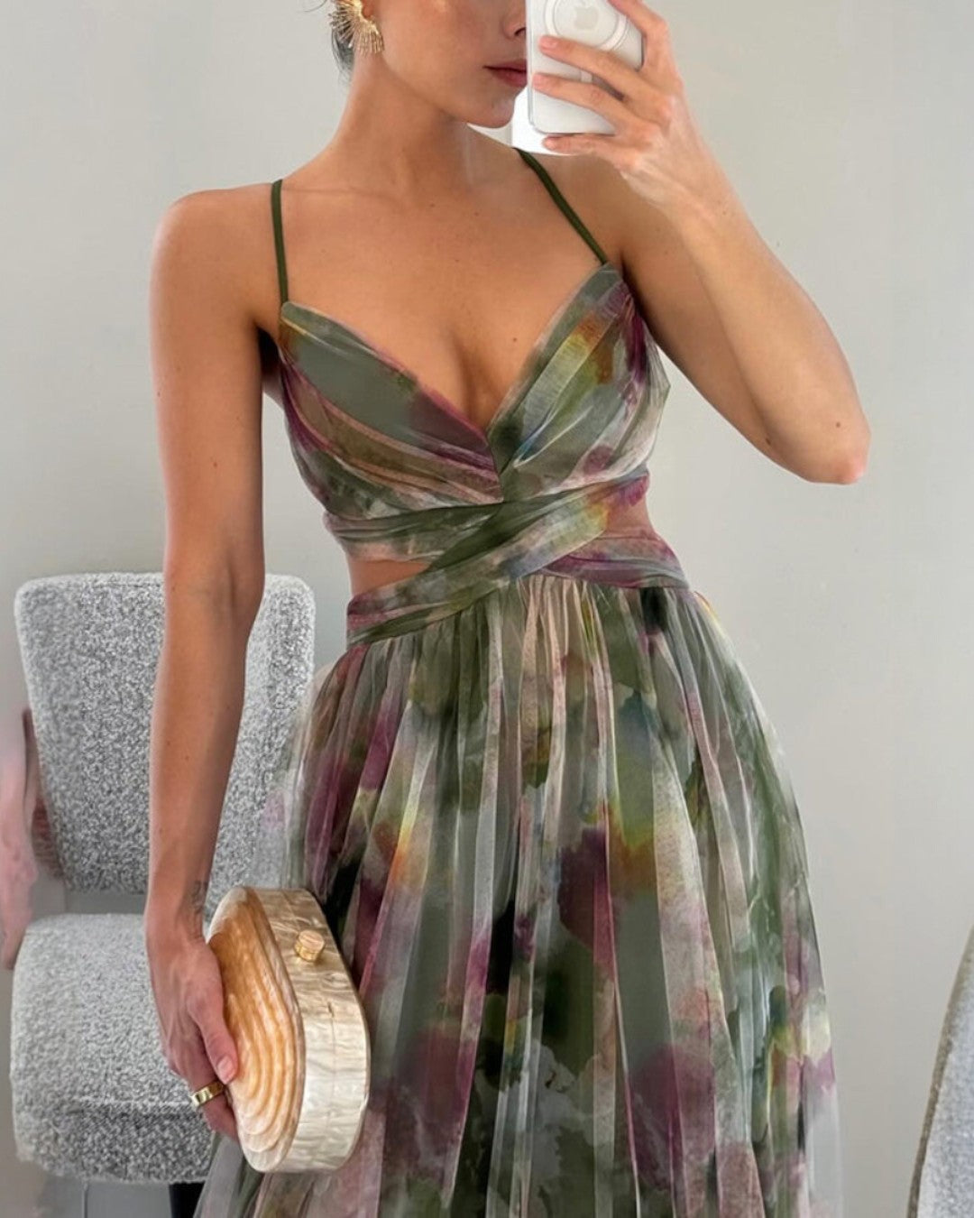 Talvéra™ Vestido largo con estampado floral encantador