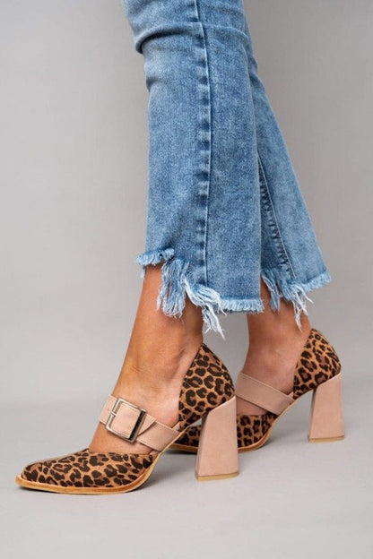 Ilana™ Tacos de bloque con llamativo estampado de leopardo.