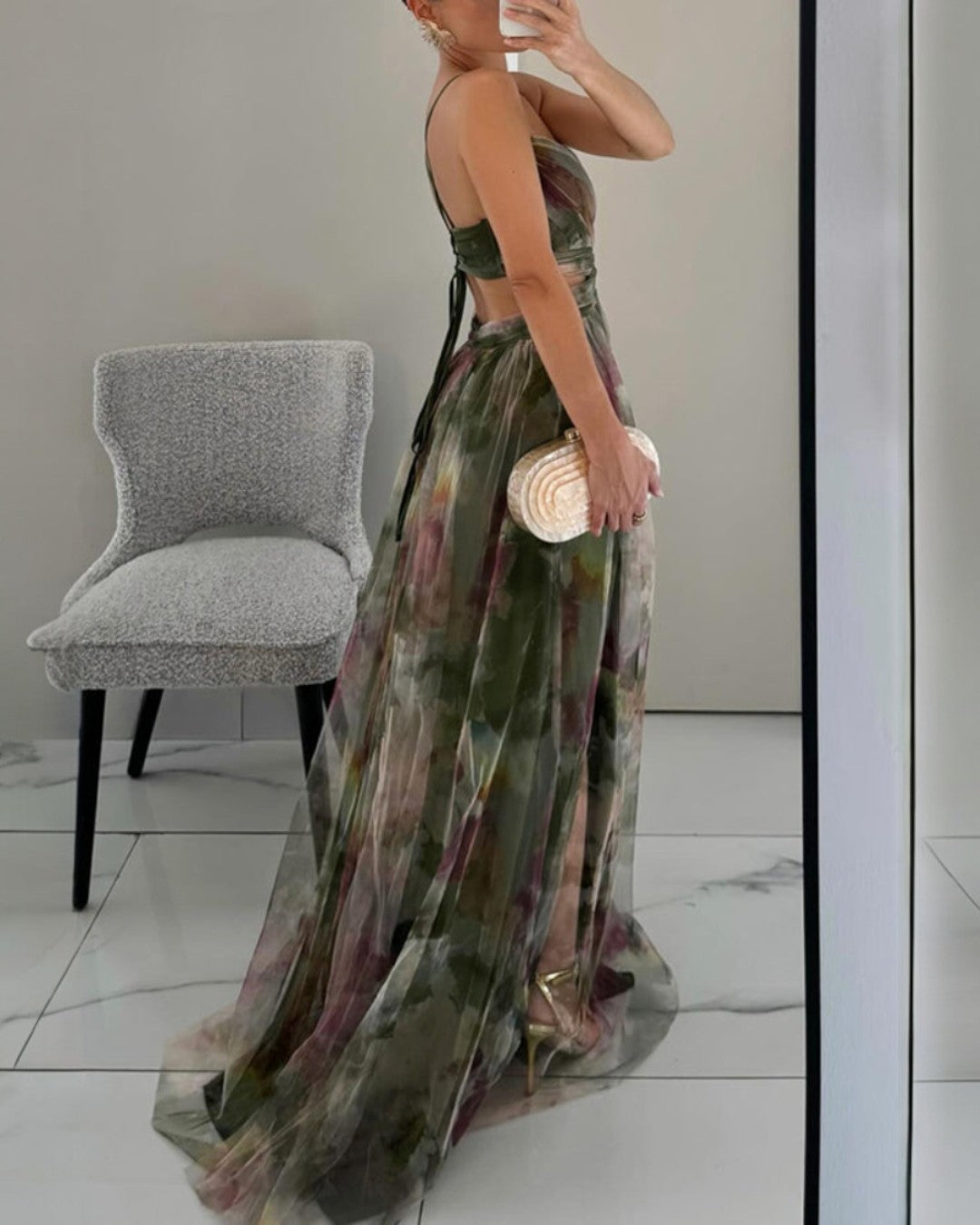 Talvéra™ Vestido largo con estampado floral encantador