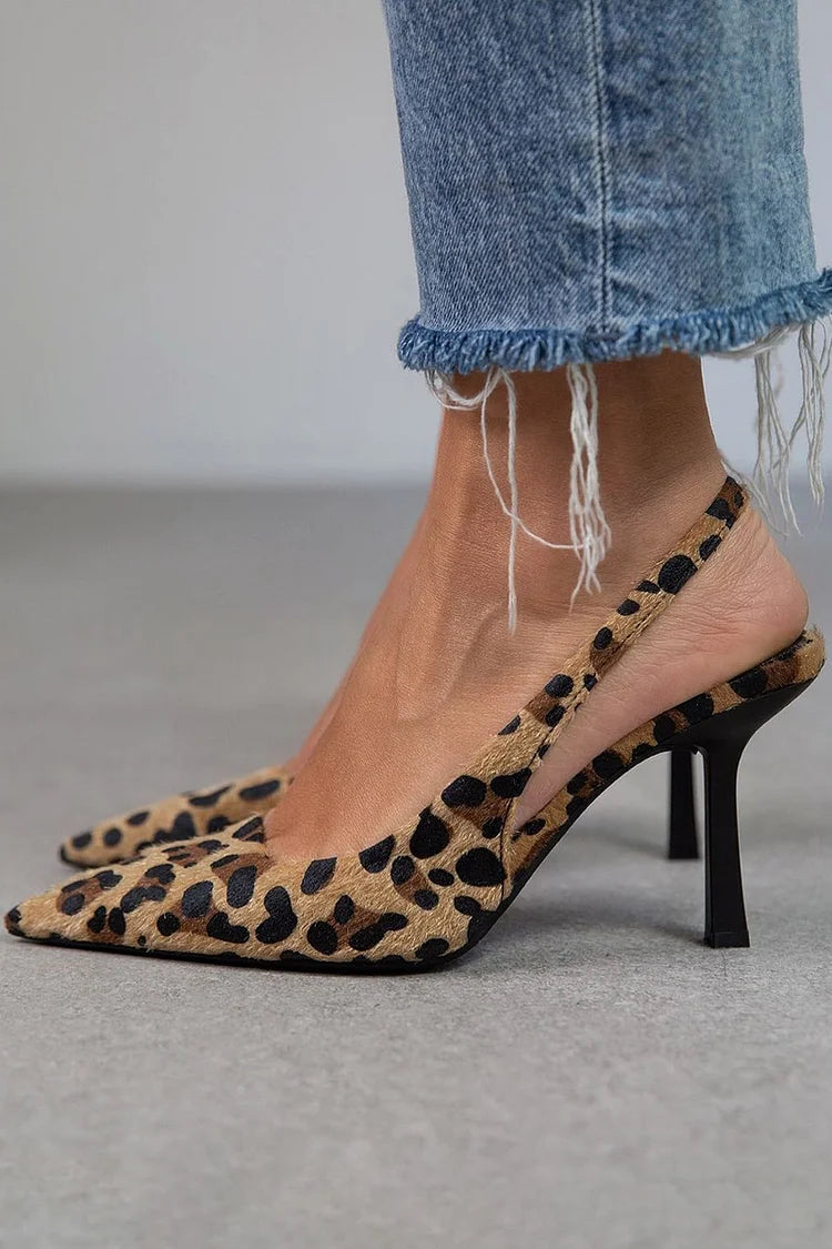 Dulce™ Zapatos de tacón D’Orsay con estampado de leopardo