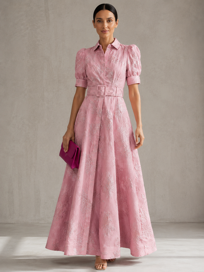 Liora™ Vestido corto con mangas abullonadas