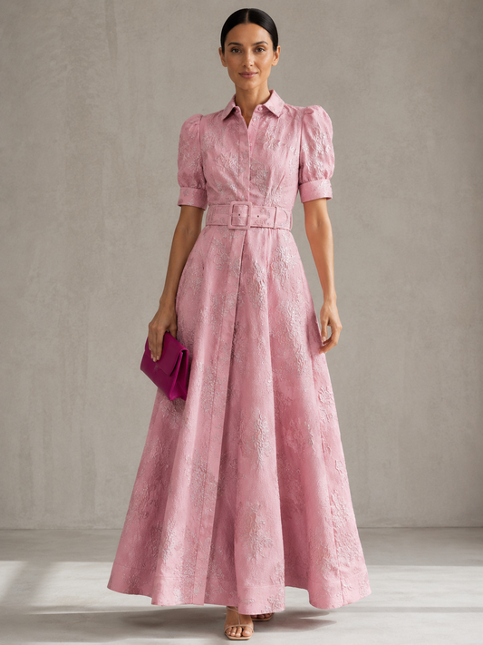 Liora™ Vestido corto con mangas abullonadas