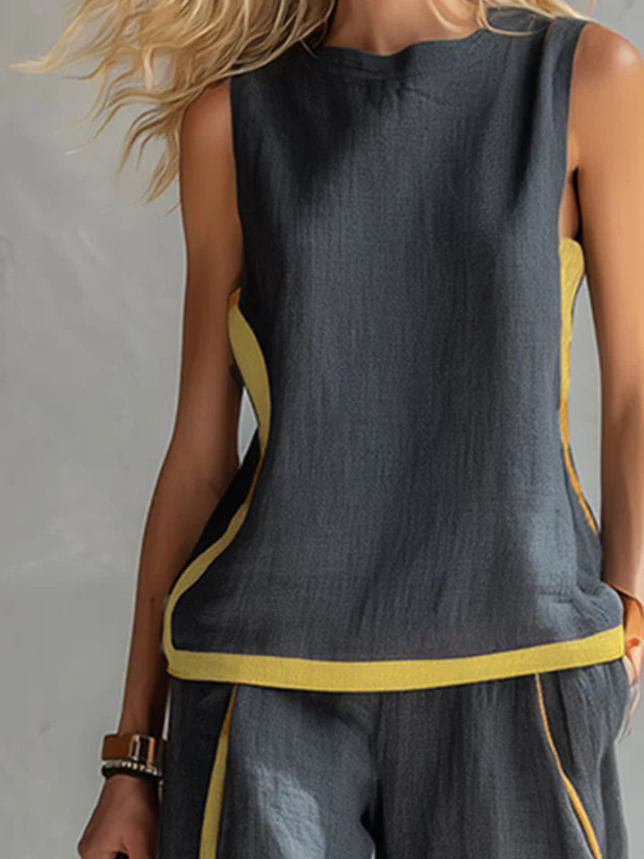 Leila™ Elegante Traje de Algodón
