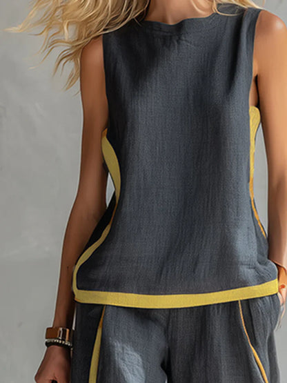Leila™ Elegante Traje de Algodón