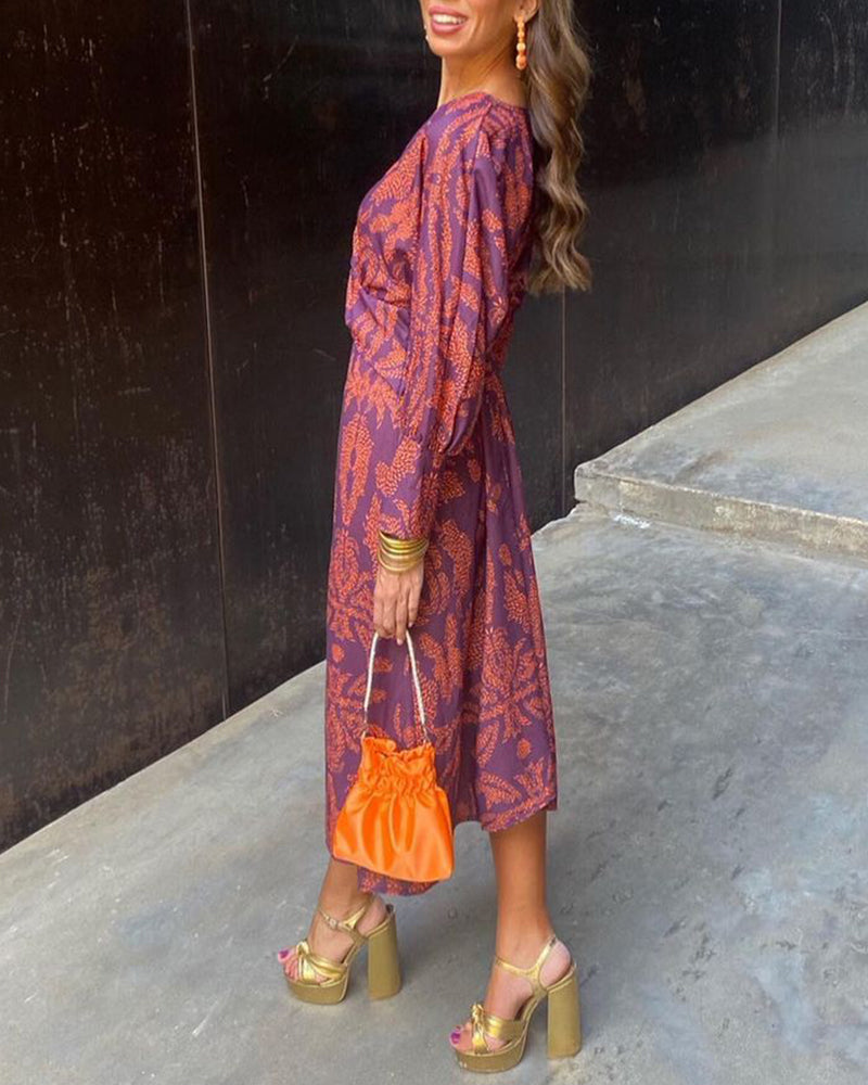 Alzena™ Vestido midi de elegancia floral