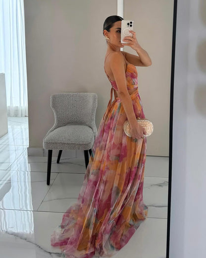 Talvéra™ Vestido largo con estampado floral encantador