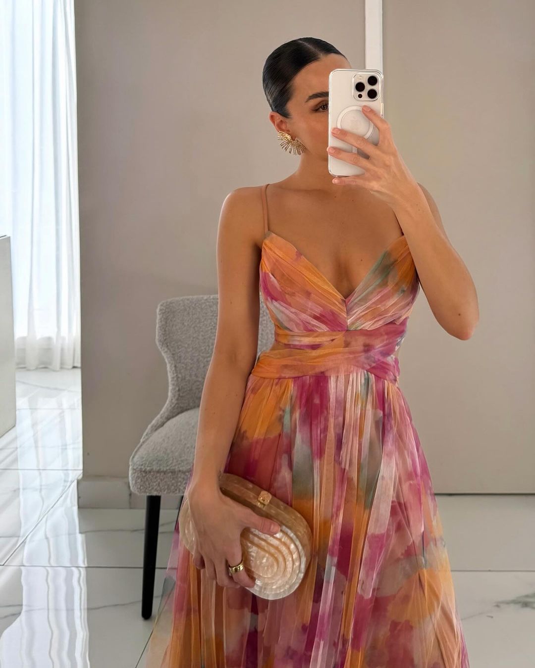 Talvéra™ Vestido largo con estampado floral encantador