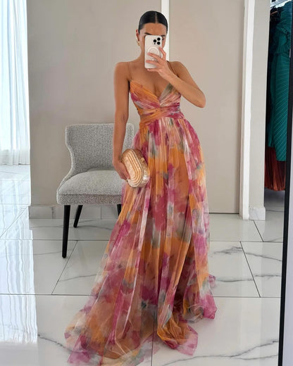 Talvéra™ Vestido largo con estampado floral encantador