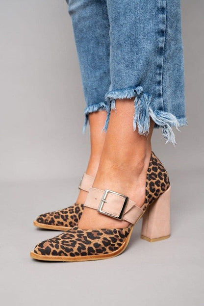 Ilana™ Tacos de bloque con llamativo estampado de leopardo.