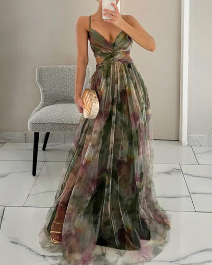 Talvéra™ Vestido largo con estampado floral encantador