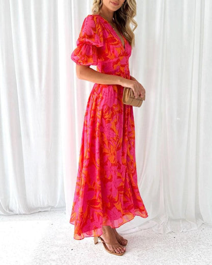 Aureli™ Vestido largo con brillo solar