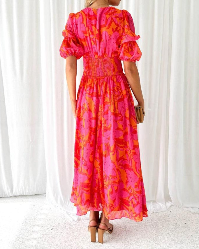 Aureli™ Vestido largo con brillo solar