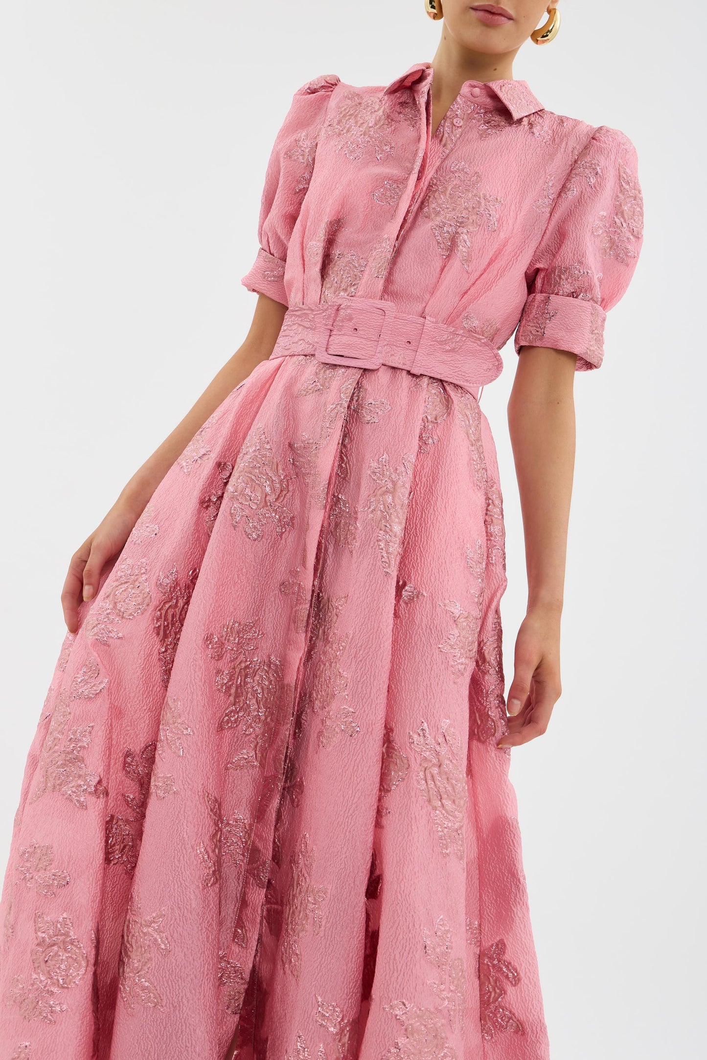 Liora™ Vestido corto con mangas abullonadas