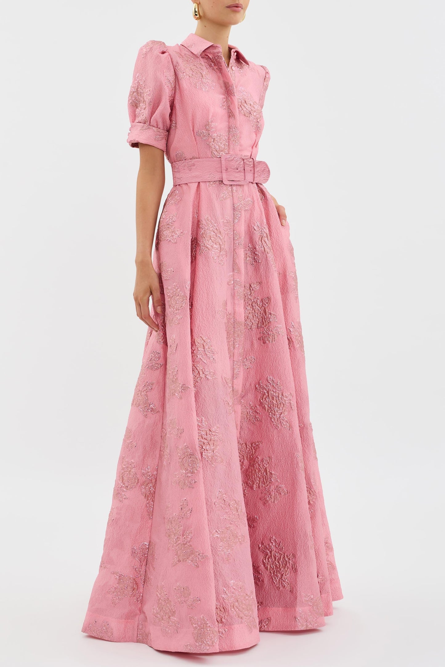 Liora™ Vestido corto con mangas abullonadas