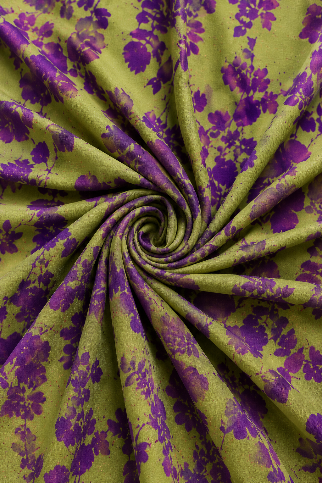 Vestido largo de estilo resort chic en verde y morado