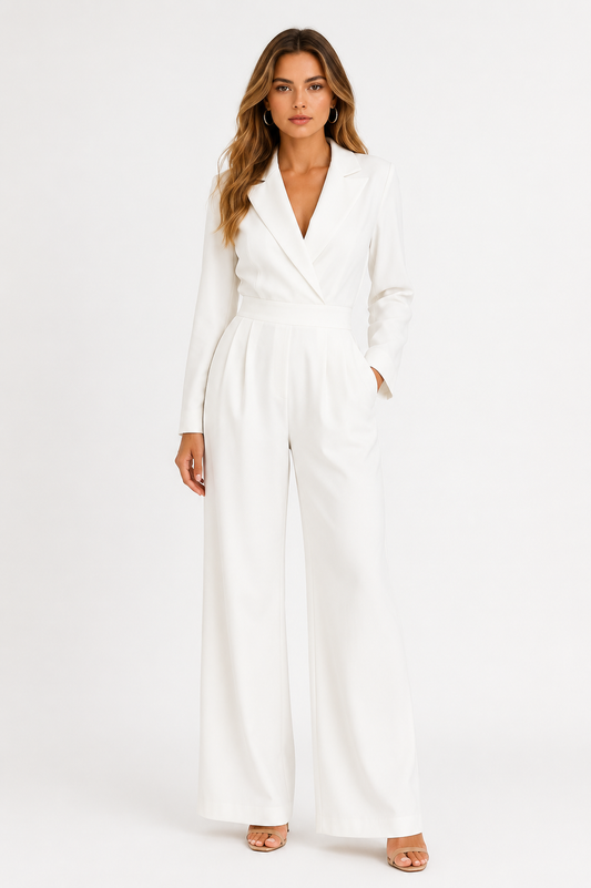 Mono elegante con cintura definida