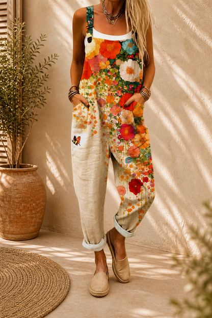 Peto cómodo con estampado floral