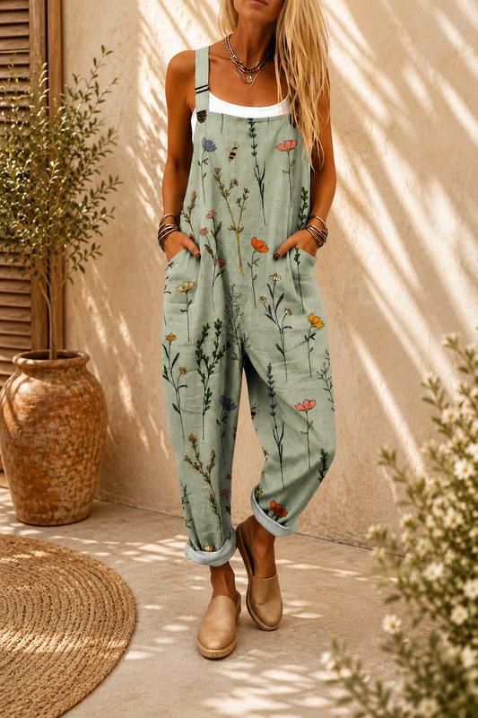 Peto cómodo con estampado floral