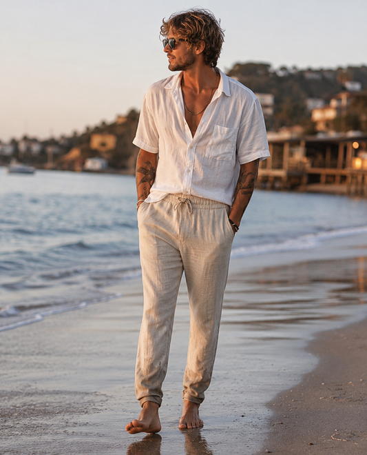 Nico™ Pantalones de playa de lino