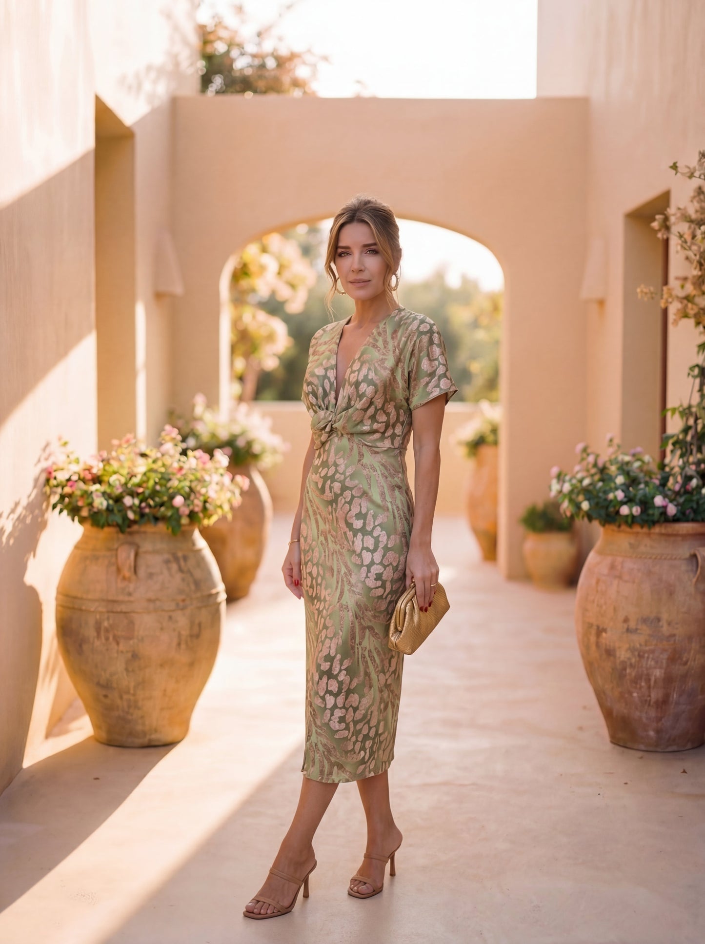 Serenae™ Elegante vestido de tela ligera y fluida