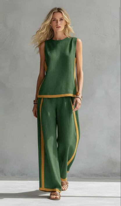 Leila™ Elegante Traje de Algodón