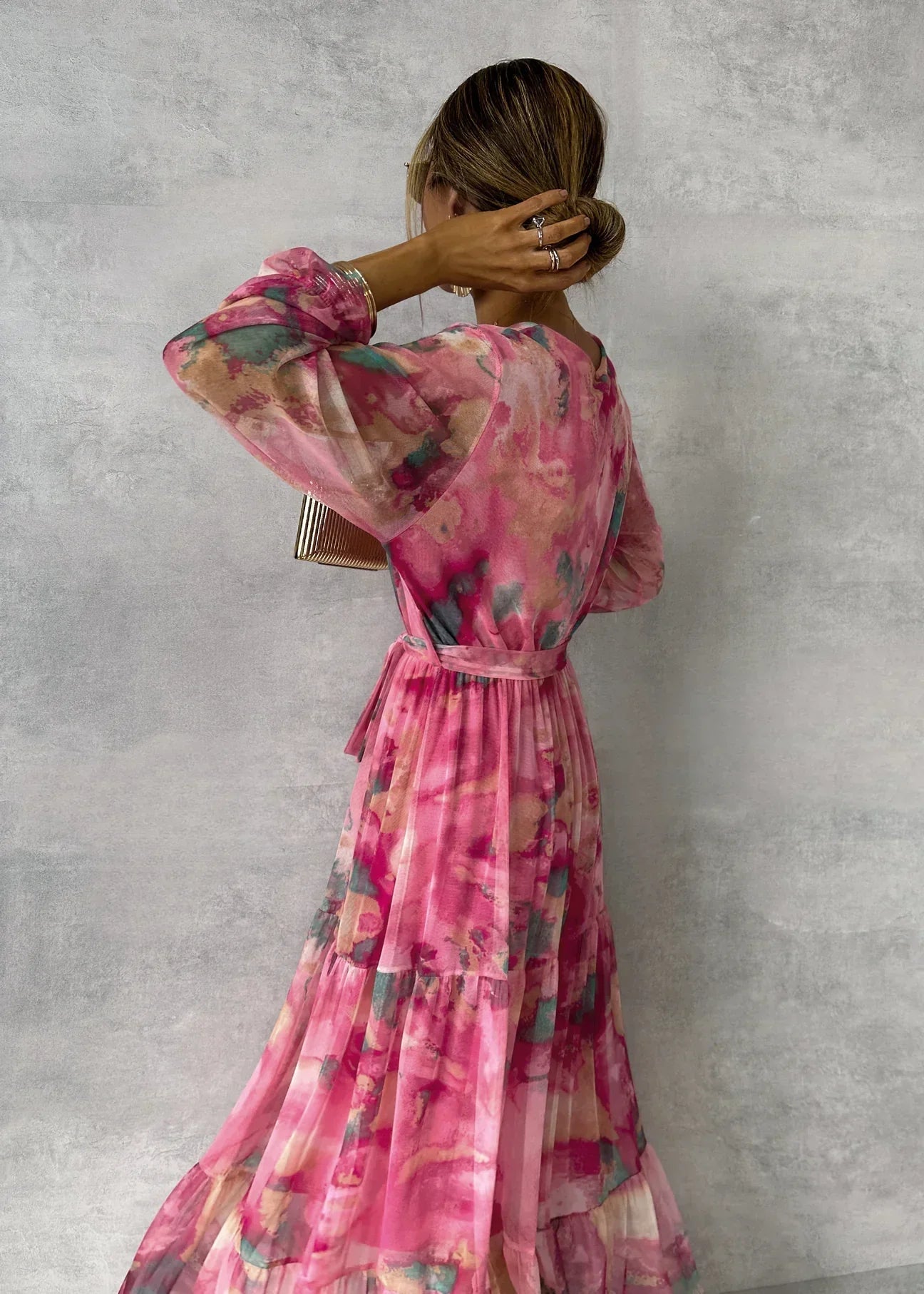 Nuvéria™ Vestido cruzado con estampado floral
