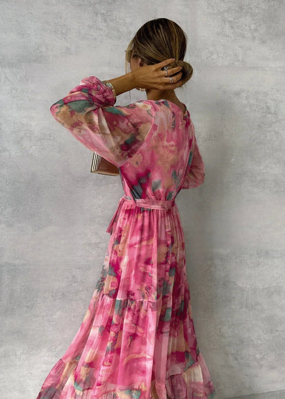 Nuvéria™ Vestido cruzado con estampado floral