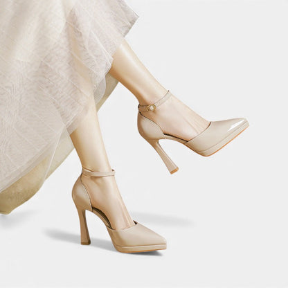 Evette™ Tacones de cuero