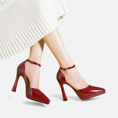 Evette™ Tacones de cuero