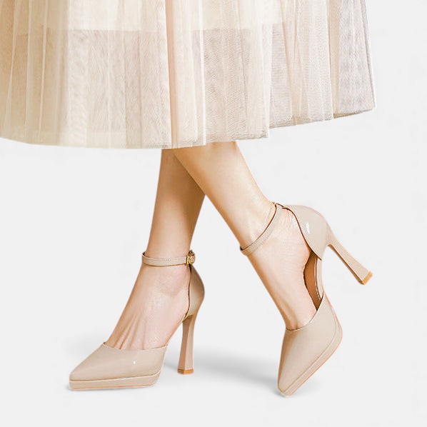 Evette™ Tacones de cuero