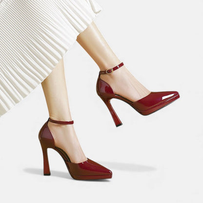 Evette™ Tacones de cuero
