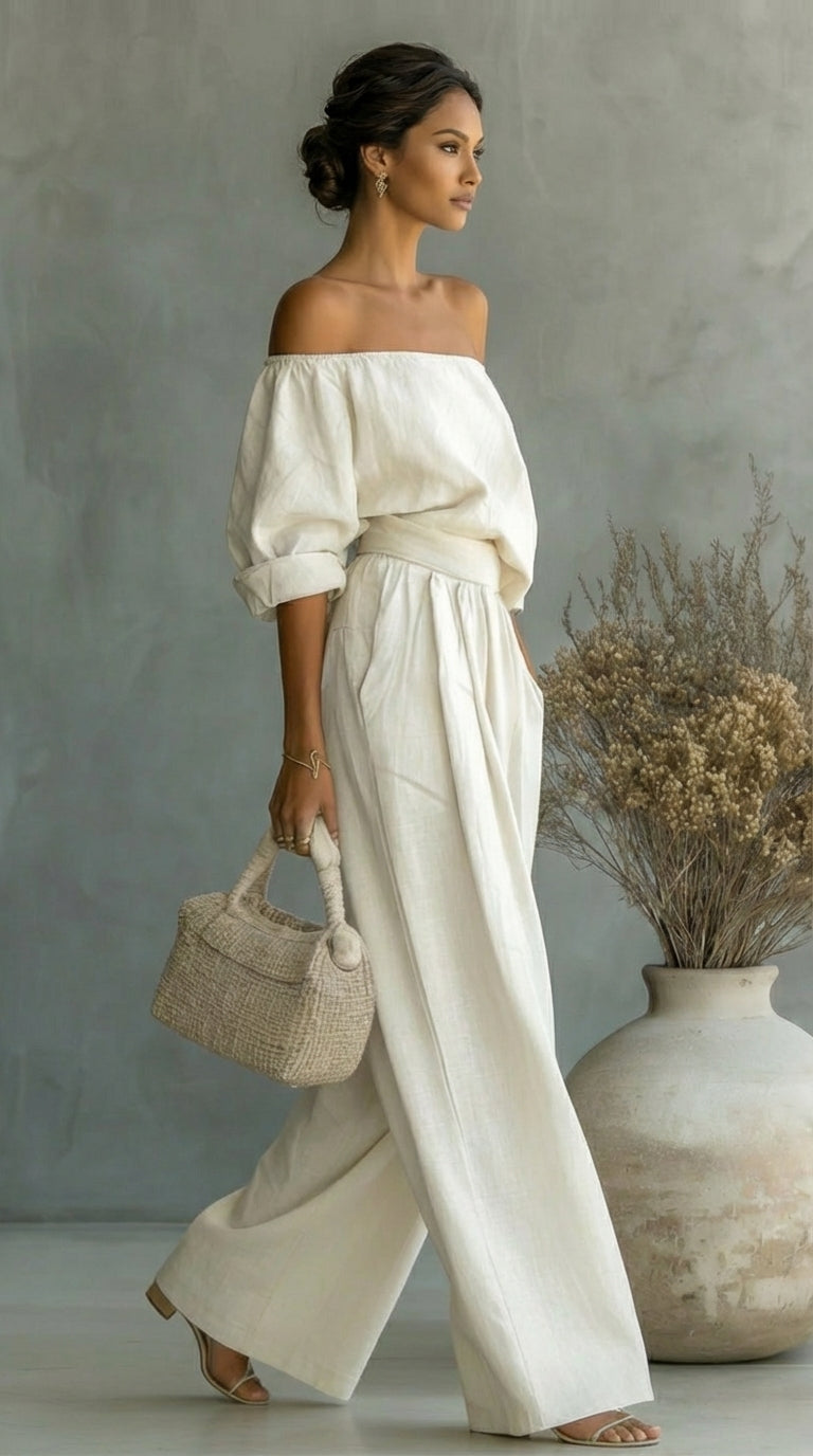 Liliána™ Conjunto exclusivo con efecto de tela para un verano con estilo