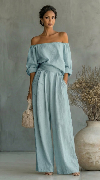 Liliána™ Conjunto exclusivo con efecto de tela para un verano con estilo