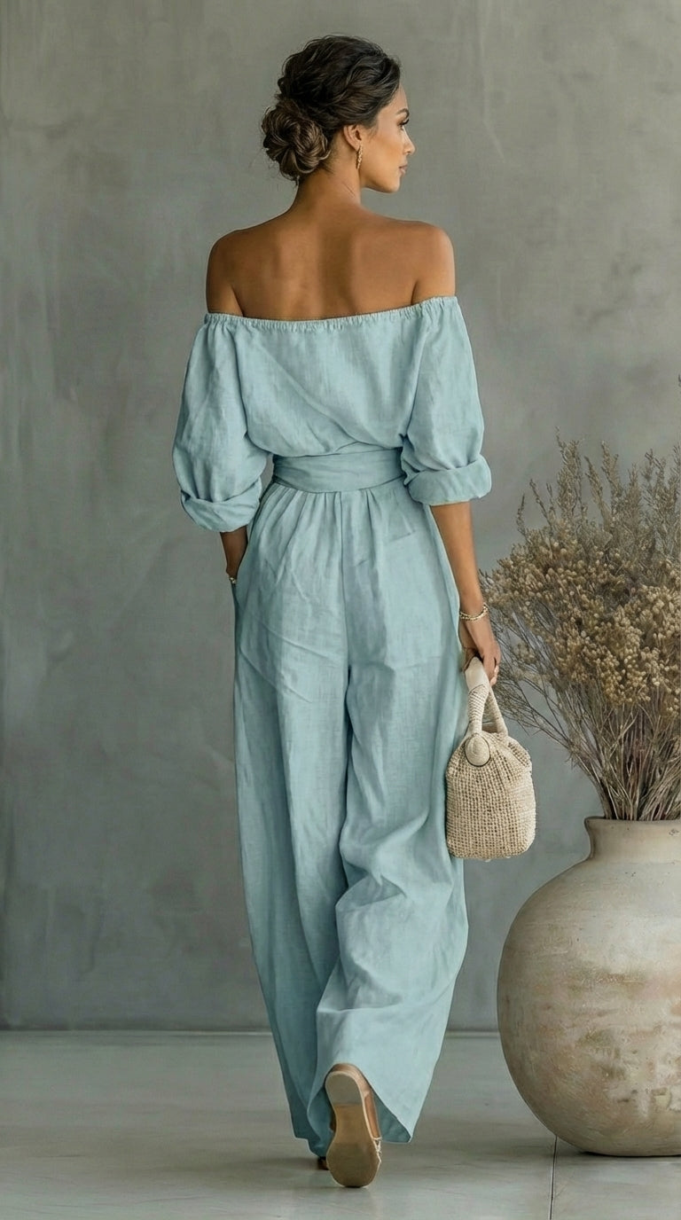 Liliána™ Conjunto exclusivo con efecto de tela para un verano con estilo