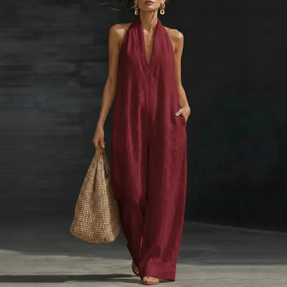 Lola™ Mono de verano para mujer de cuello cruzado