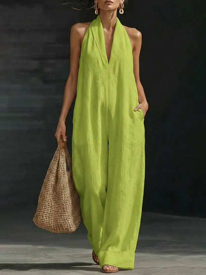 Lola™ Mono de verano para mujer de cuello cruzado