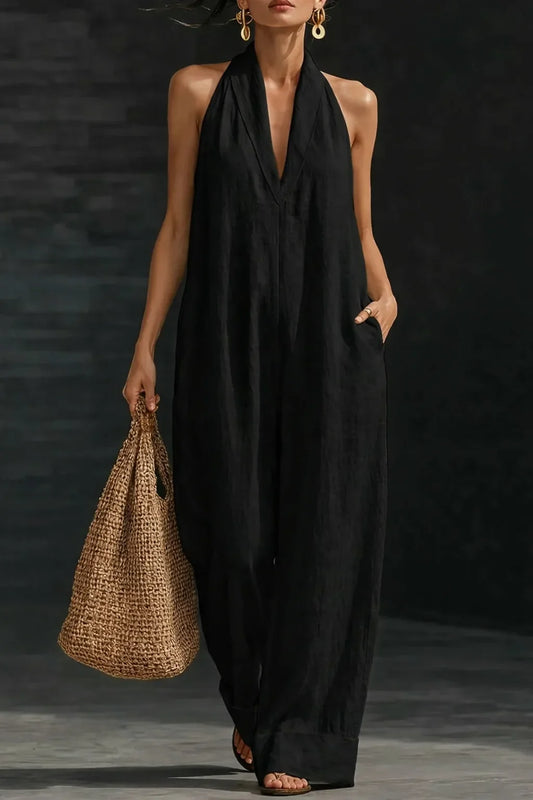Mono de verano para mujer de cuello cruzado