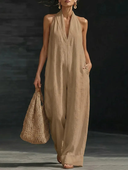 Lola™ Mono de verano para mujer de cuello cruzado