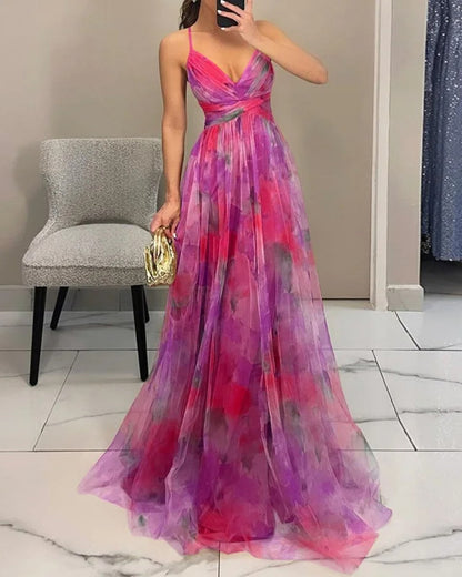 Talvéra™ Vestido largo con estampado floral encantador