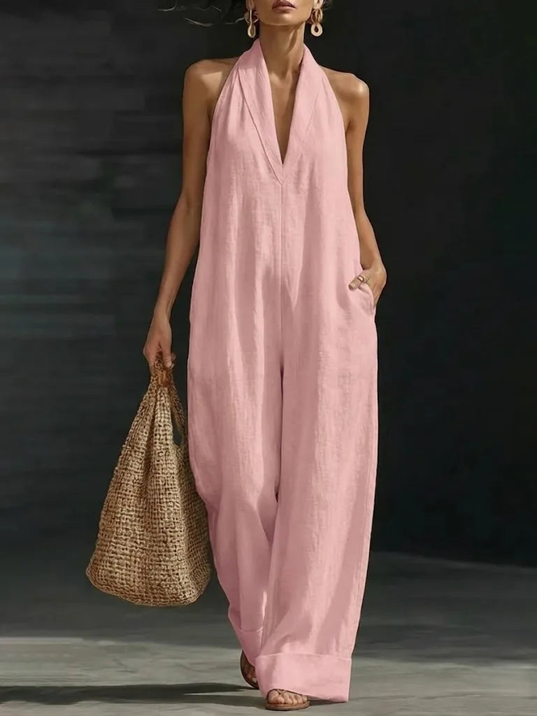 Lola™ Mono de verano para mujer de cuello cruzado