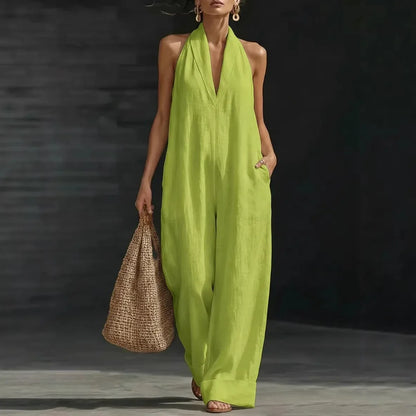Lola™ Mono de verano para mujer de cuello cruzado