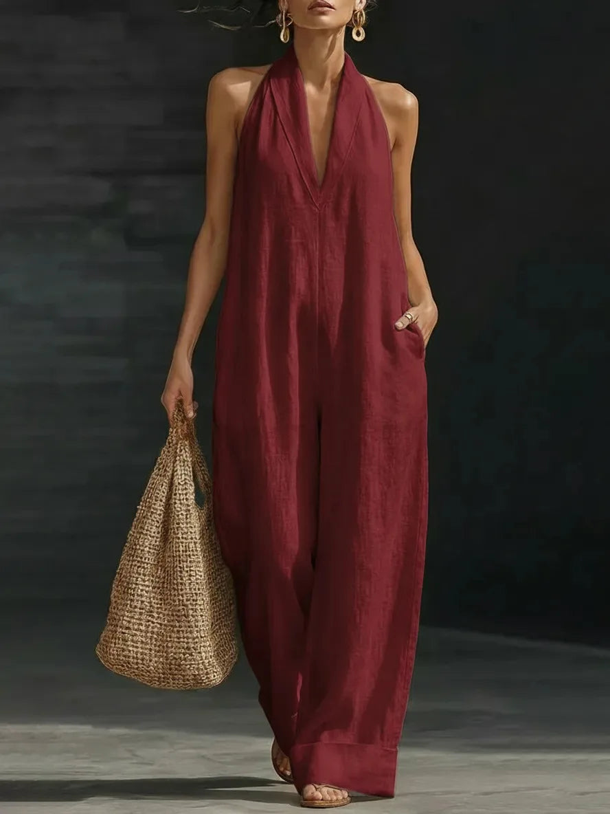 Lola™ Mono de verano para mujer de cuello cruzado