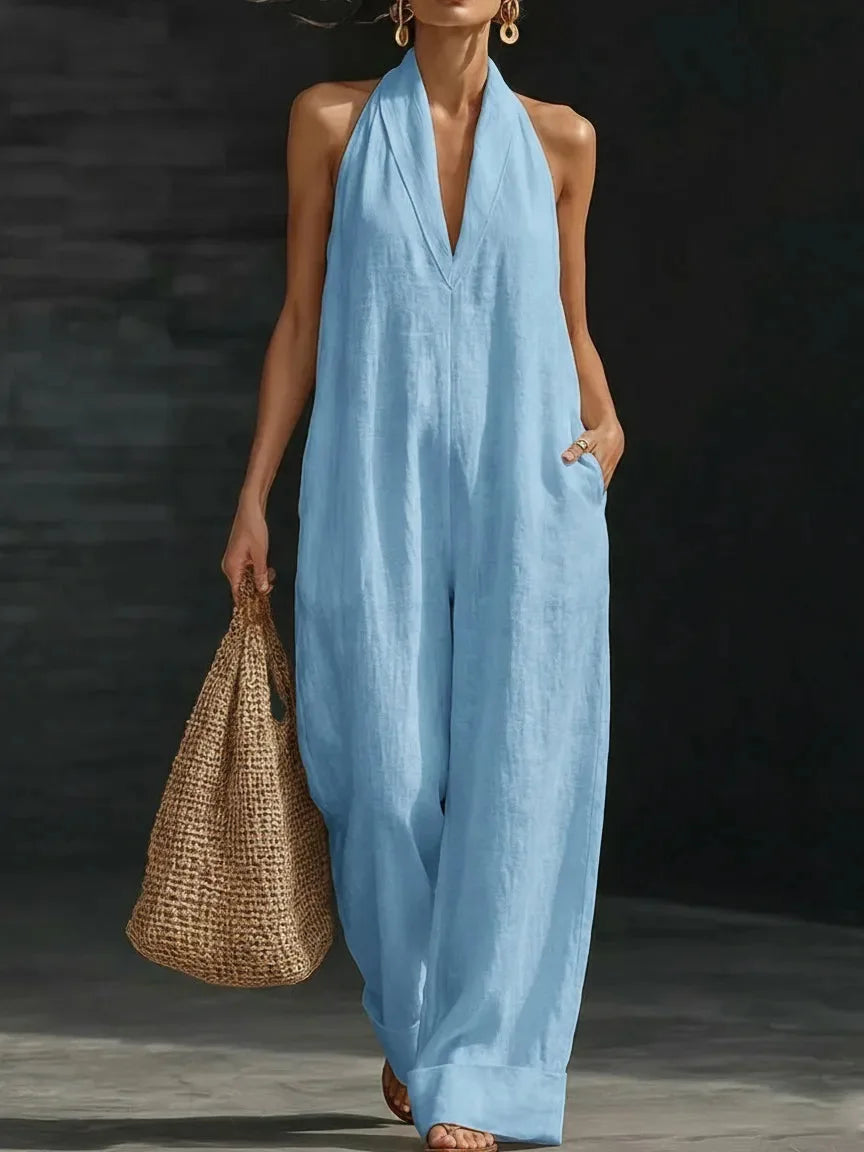 Lola™ Mono de verano para mujer de cuello cruzado