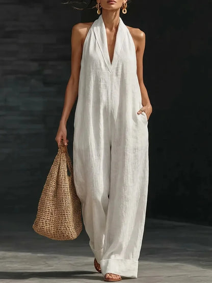 Lola™ Mono de verano para mujer de cuello cruzado