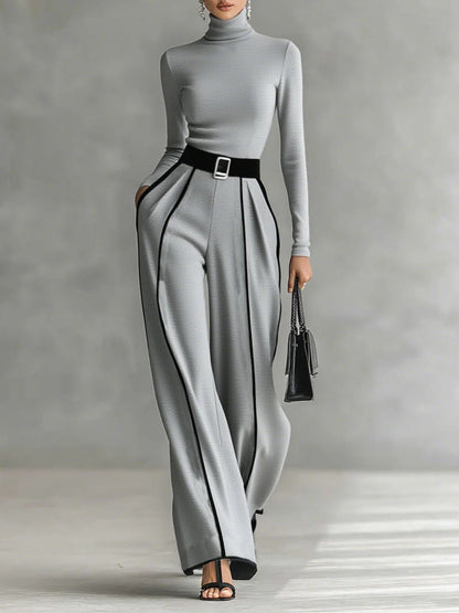 Vera™ Conjunto elegante con detalles en contraste