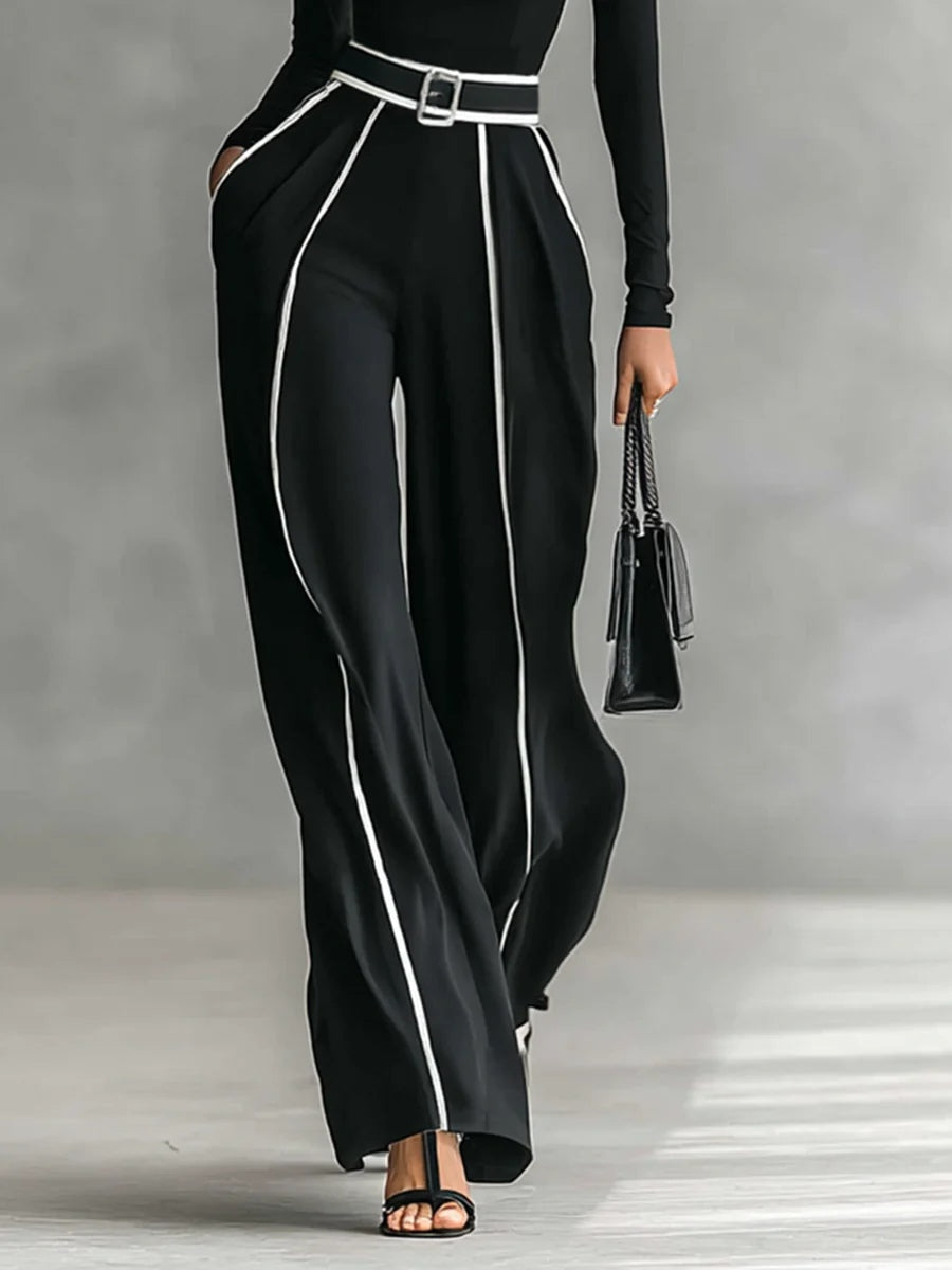 Vera™ Conjunto elegante con detalles en contraste