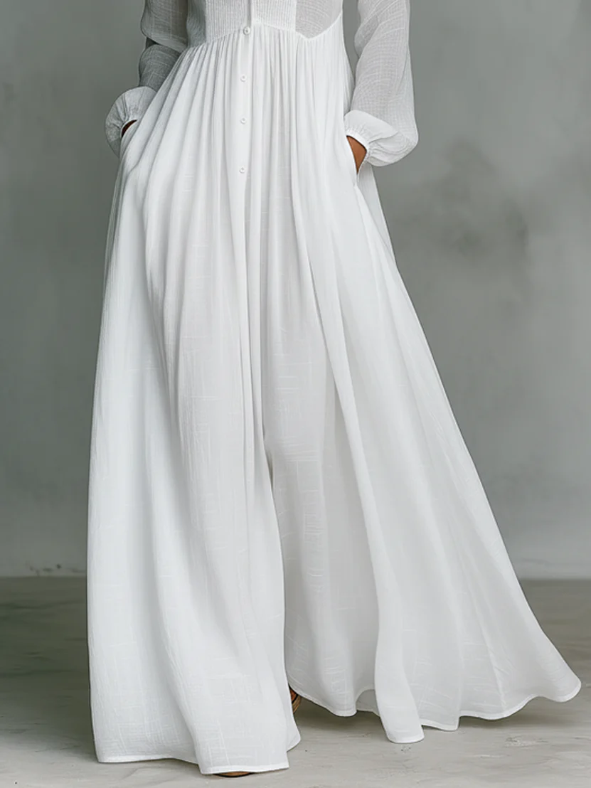 Vegaᵀᴹ Vestido largo minimalista de cuello alto