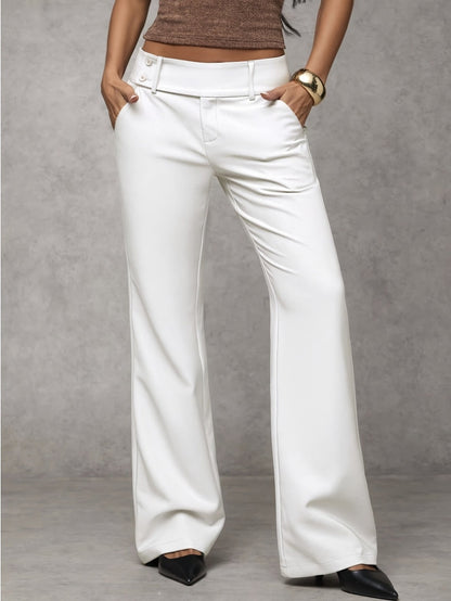 Elena™ Pantalón Moderno de Corte Ancho