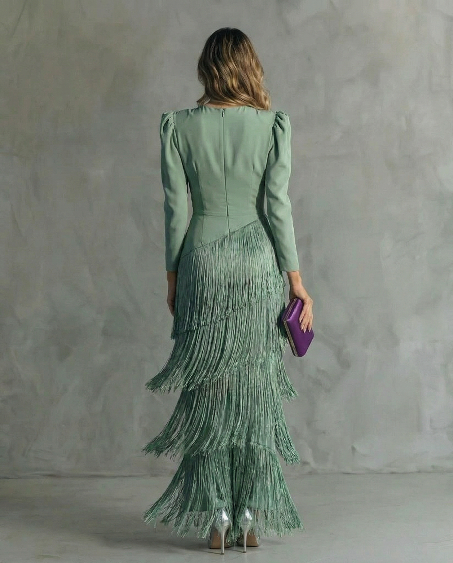 Belmira™ Elegante vestido con mangas con flecos