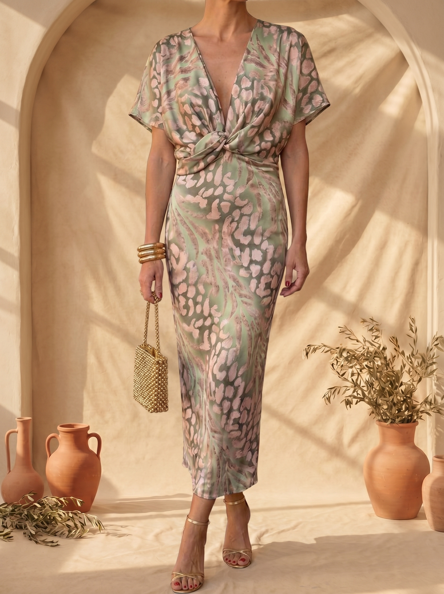 Serenae™ Elegante vestido de tela ligera y fluida